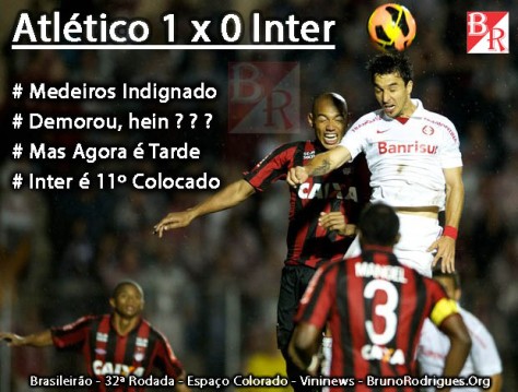 Atlético-PR 1 x 0 Inter - Brasileirão 2013 - Scocco - Espaço Colorado & Vininews - Bruno Rodrigues