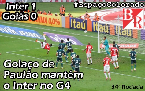 Inter 1 x 0 Goiás #EspaçoColorado #BrunoRodrigues Blog