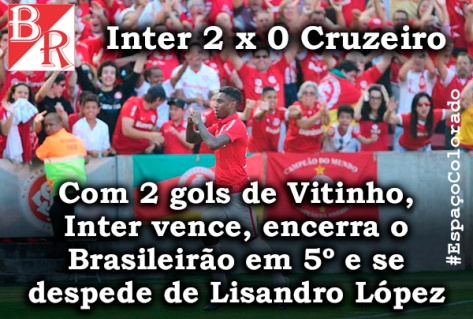 Vitinho - Inter 2 x 0 Cruzeiro #Brasileirão2015 #EspaçoColorado #BrunoRodrigues