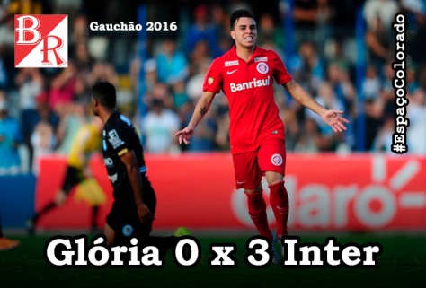 Andrigo Glória 0 x 3 Inter #Gauchão2016 #EspaçoColorado #BrunoRodrigues